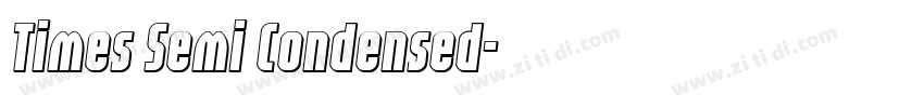 Times Semi Condensed字体转换
